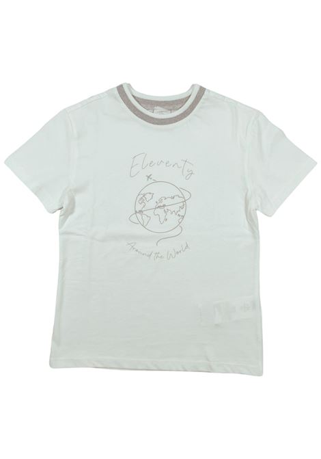 T-shirt bambino bianca in cotone Eleventy Milano | EV8P31/SUBIANCO
